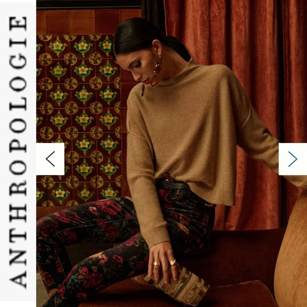NWT Anthropologie Pilcro Velvet Floral Stretch Jeans 25 - Picture 5 of 16